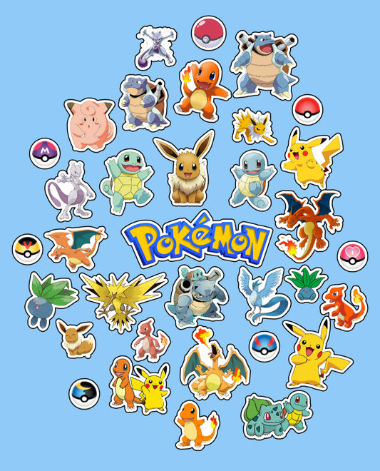 Pokémon Custom Sticker Pack – Catch 'Em All in Style!